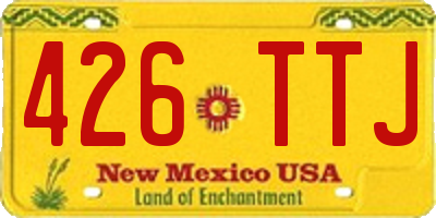 NM license plate 426TTJ