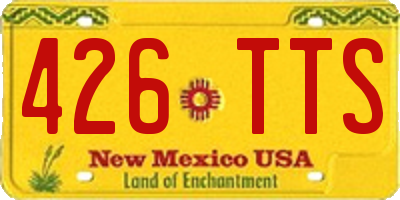 NM license plate 426TTS