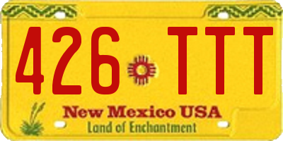 NM license plate 426TTT