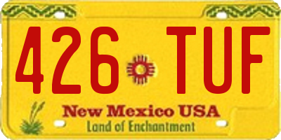 NM license plate 426TUF