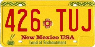 NM license plate 426TUJ