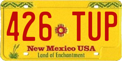 NM license plate 426TUP