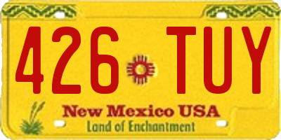 NM license plate 426TUY