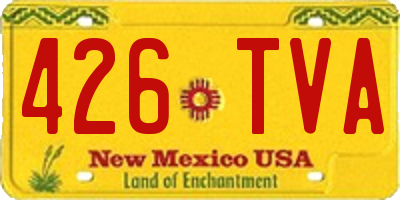 NM license plate 426TVA