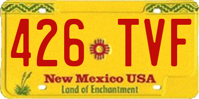 NM license plate 426TVF