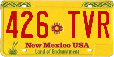 NM license plate 426TVR