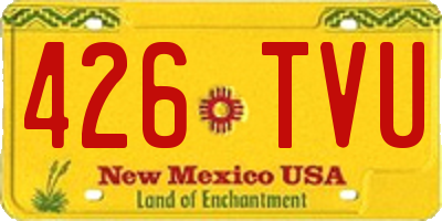 NM license plate 426TVU