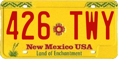 NM license plate 426TWY