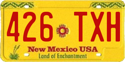 NM license plate 426TXH