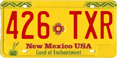 NM license plate 426TXR