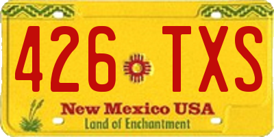 NM license plate 426TXS