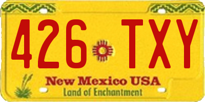 NM license plate 426TXY