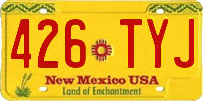 NM license plate 426TYJ