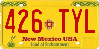 NM license plate 426TYL