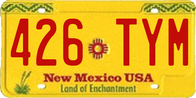 NM license plate 426TYM
