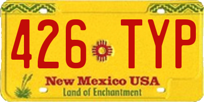 NM license plate 426TYP