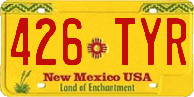 NM license plate 426TYR