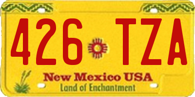 NM license plate 426TZA