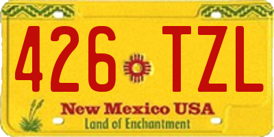 NM license plate 426TZL