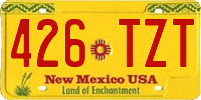 NM license plate 426TZT