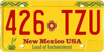 NM license plate 426TZU