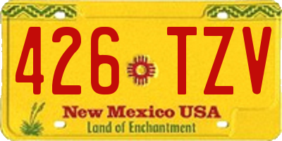 NM license plate 426TZV