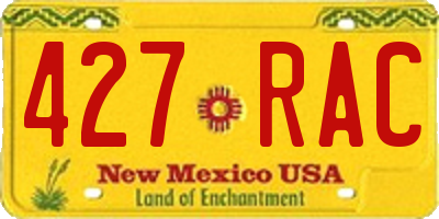 NM license plate 427RAC
