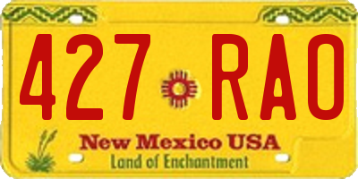 NM license plate 427RAO