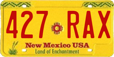 NM license plate 427RAX