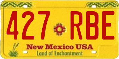 NM license plate 427RBE