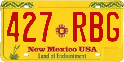NM license plate 427RBG