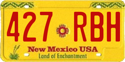 NM license plate 427RBH