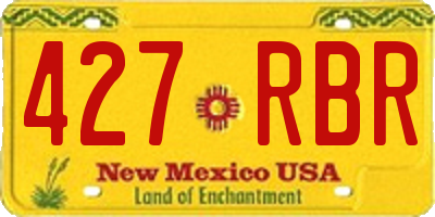 NM license plate 427RBR
