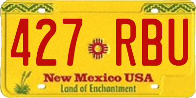 NM license plate 427RBU