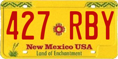 NM license plate 427RBY