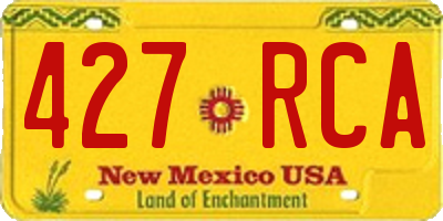NM license plate 427RCA