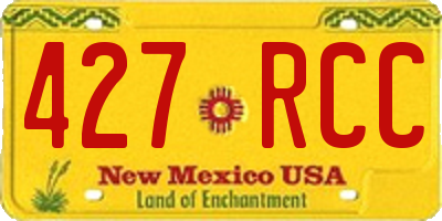 NM license plate 427RCC