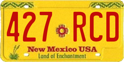NM license plate 427RCD