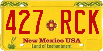 NM license plate 427RCK