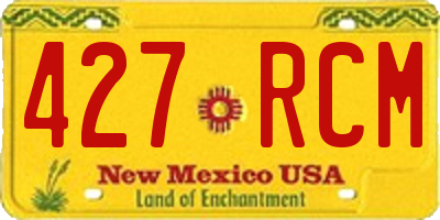 NM license plate 427RCM