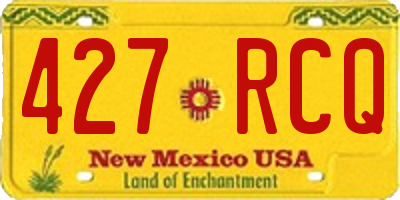 NM license plate 427RCQ