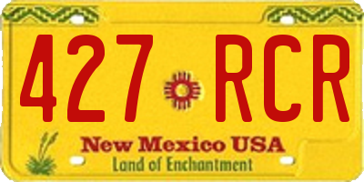 NM license plate 427RCR