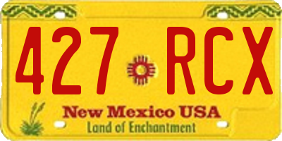 NM license plate 427RCX