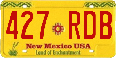 NM license plate 427RDB
