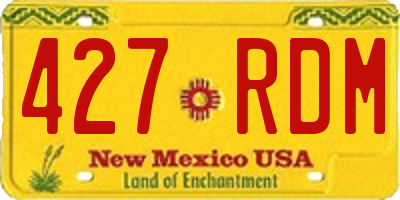NM license plate 427RDM
