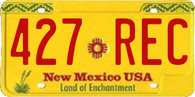 NM license plate 427REC