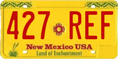 NM license plate 427REF