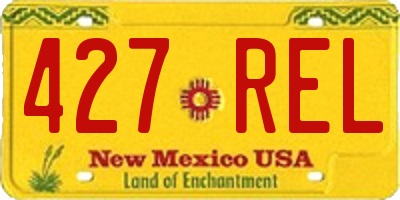 NM license plate 427REL
