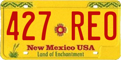 NM license plate 427REO