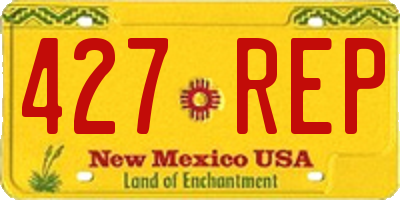 NM license plate 427REP